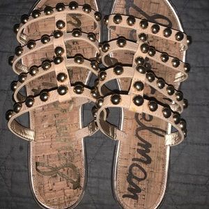 Sam Edelman beaded sandals.